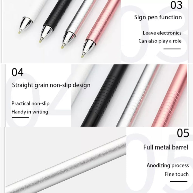 AT-32 3-in-1 Precision Sucker Capacitive Pen + Conductive Cloth Head + Handwriting Signature Pen Mobile Phone Touch Screen Pen