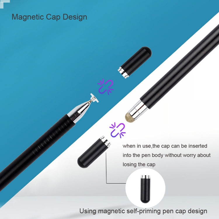 AT-32 3-in-1 Precision Sucker Capacitive Pen + Conductive Cloth Head + Handwriting Signature Pen Mobile Phone Touch Screen Pen