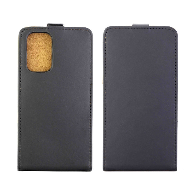 For Samsung Galaxy A73 5G Vertical Flip Leather Phone Case with Card Slot(Black)