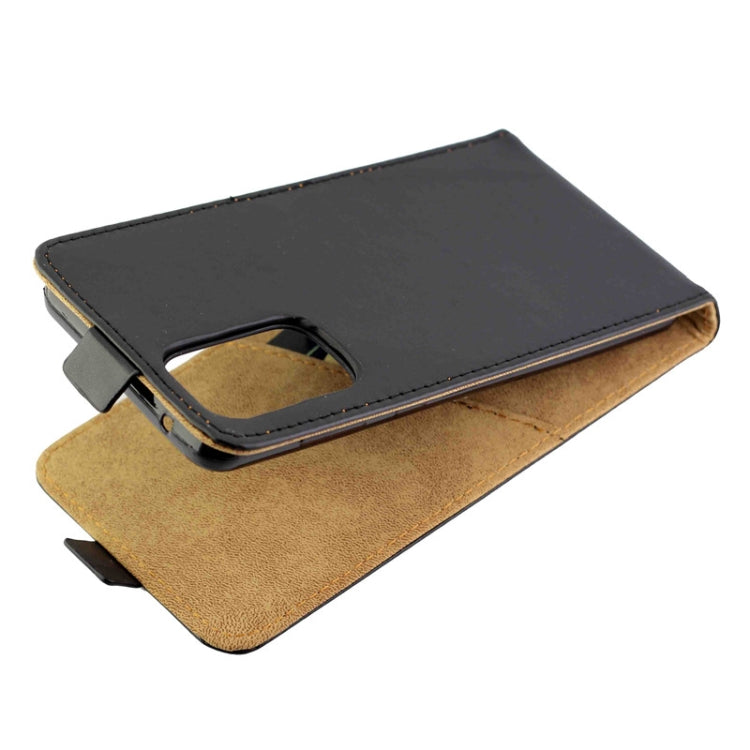 For Samsung Galaxy A73 5G Vertical Flip Leather Phone Case with Card Slot(Black)