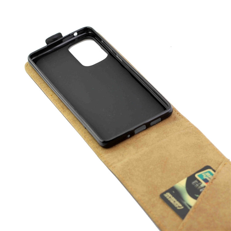 For Samsung Galaxy A73 5G Vertical Flip Leather Phone Case with Card Slot(Black)