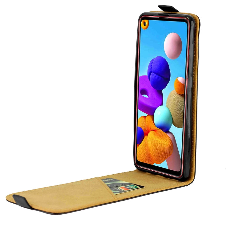 For Samsung Galaxy A73 5G Vertical Flip Leather Phone Case with Card Slot(Black)