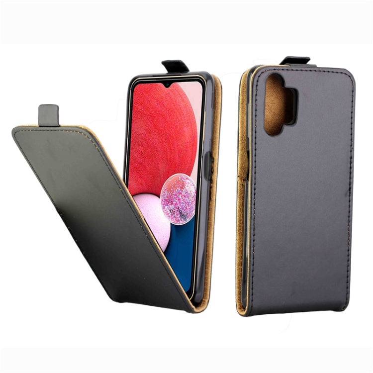 For Samsung Galaxy A13 4G Vertical Flip Leather Phone Case with Card Slot(Black)