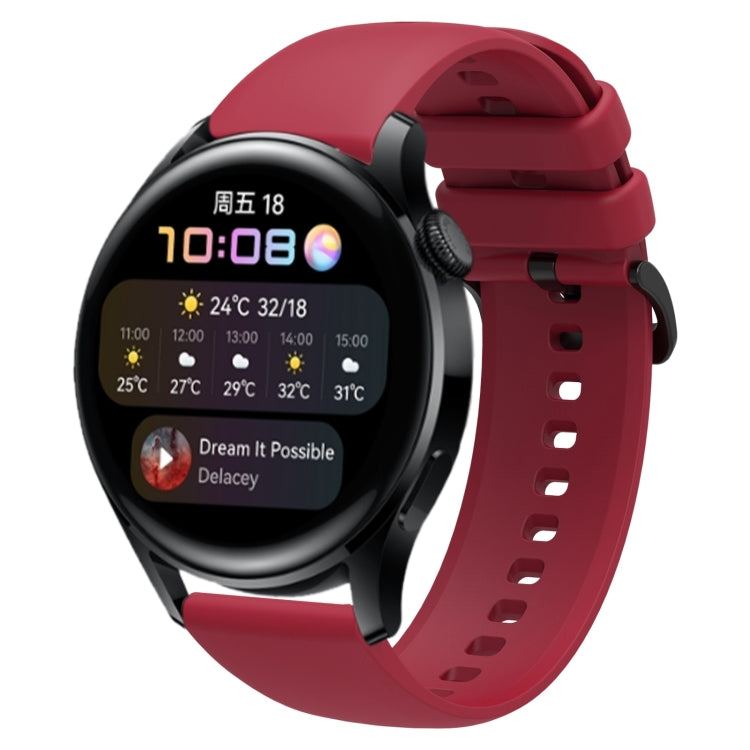 For Huawei Watch3 22mm Waterproof Sports Silicone Watch Band