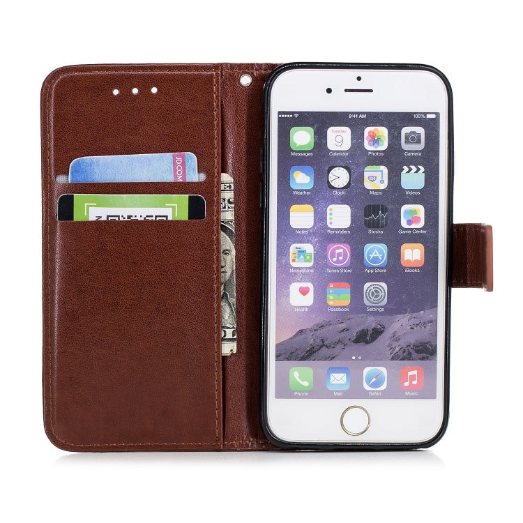 Plum Blossom Pattern Diamond Encrusted Leather Case for  iPhone 6 & 6s , with Holder & Card Slots