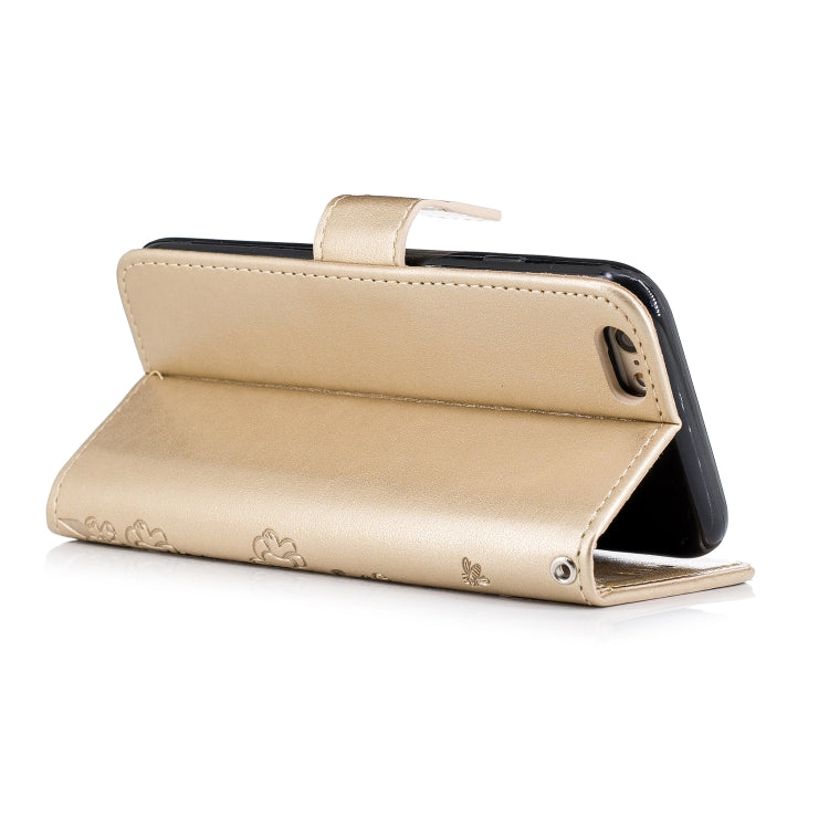 Plum Blossom Pattern Diamond Encrusted Leather Case for  iPhone 6 & 6s , with Holder & Card Slots