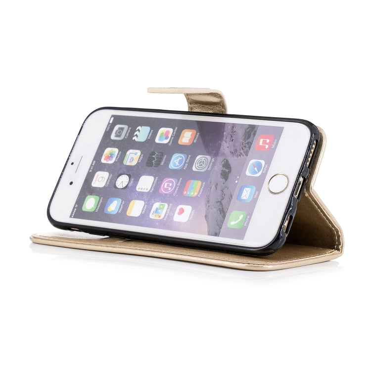 Plum Blossom Pattern Diamond Encrusted Leather Case for  iPhone 6 & 6s , with Holder & Card Slots