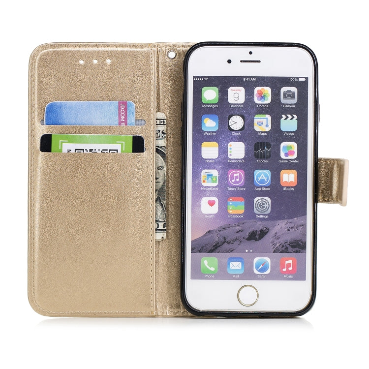 Plum Blossom Pattern Diamond Encrusted Leather Case for  iPhone 6 & 6s , with Holder & Card Slots