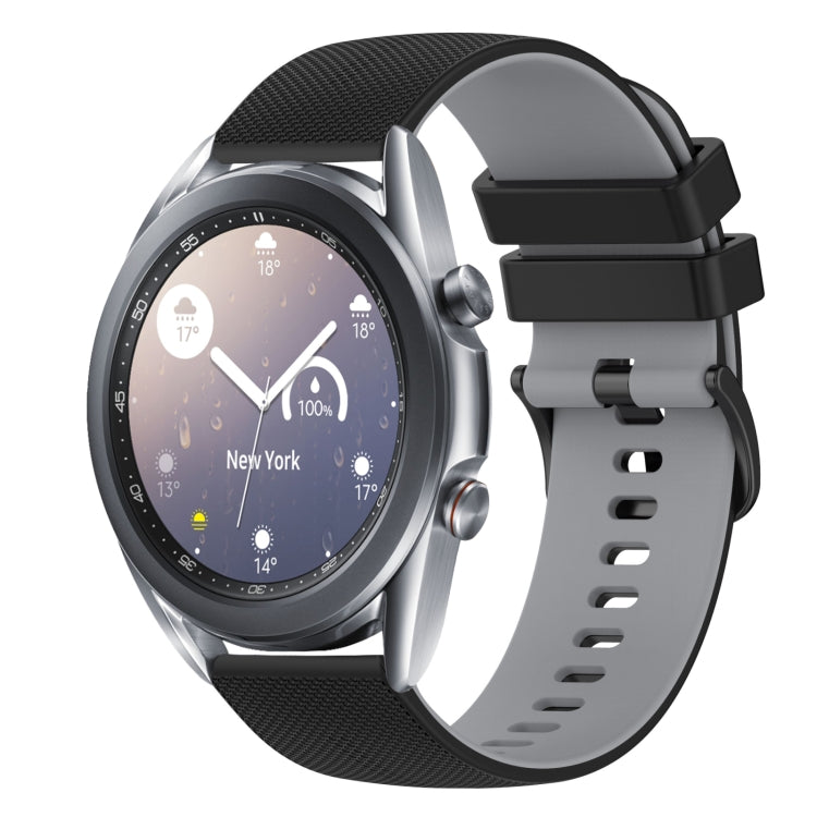 For Samsung Galaxy Watch3 41mm 20mm Checkered Two-Color Silicone Watch Band