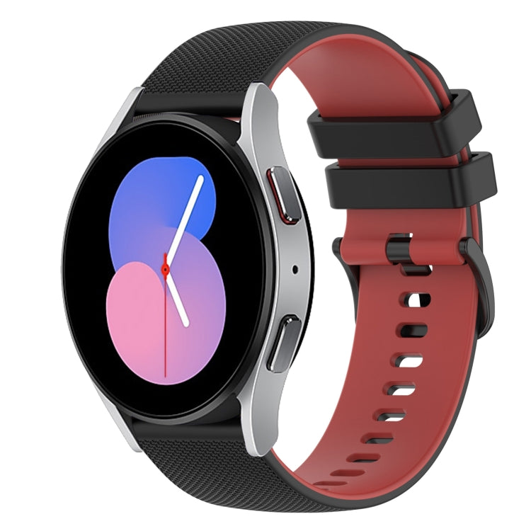 For Samsung Galaxy Watch 42mm 20mm Checkered Two-Color Silicone Watch Band