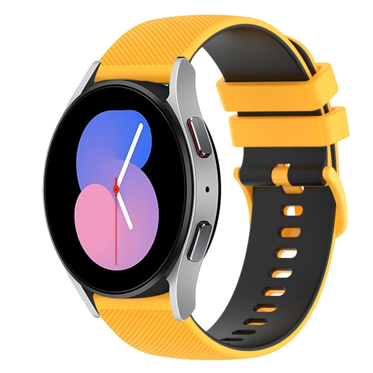 For Samsung Galaxy Watch 42mm 20mm Checkered Two-Color Silicone Watch Band