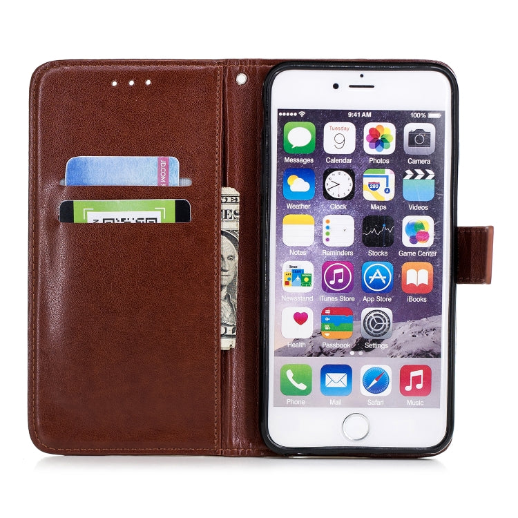 plum blossom Pattern Diamond Encrusted Leather Case for iPhone 6 Plus & 6s Plus , with Holder & Card Slots