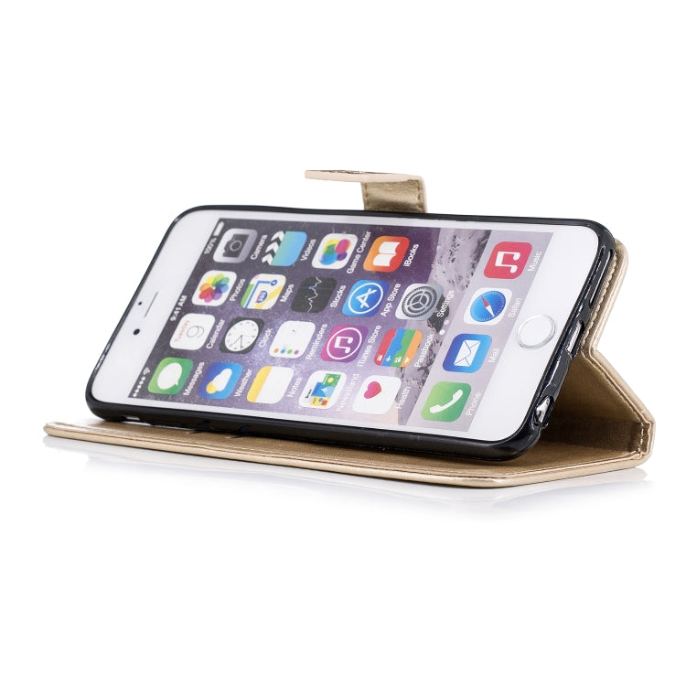 plum blossom Pattern Diamond Encrusted Leather Case for iPhone 6 Plus & 6s Plus , with Holder & Card Slots