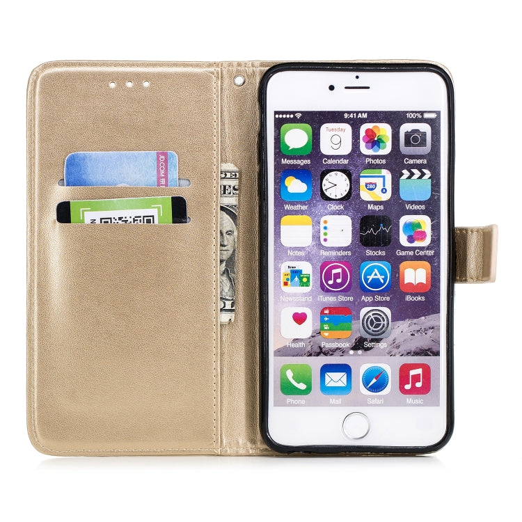 plum blossom Pattern Diamond Encrusted Leather Case for iPhone 6 Plus & 6s Plus , with Holder & Card Slots