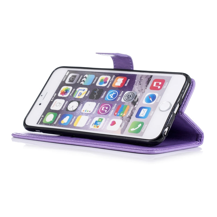 plum blossom Pattern Diamond Encrusted Leather Case for iPhone 6 Plus & 6s Plus , with Holder & Card Slots