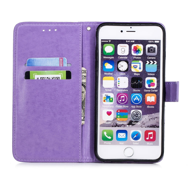 plum blossom Pattern Diamond Encrusted Leather Case for iPhone 6 Plus & 6s Plus , with Holder & Card Slots