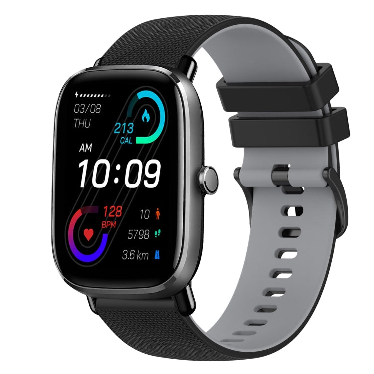 For Amazfit GTS 2 20mm Checkered Two-Color Silicone Watch Band