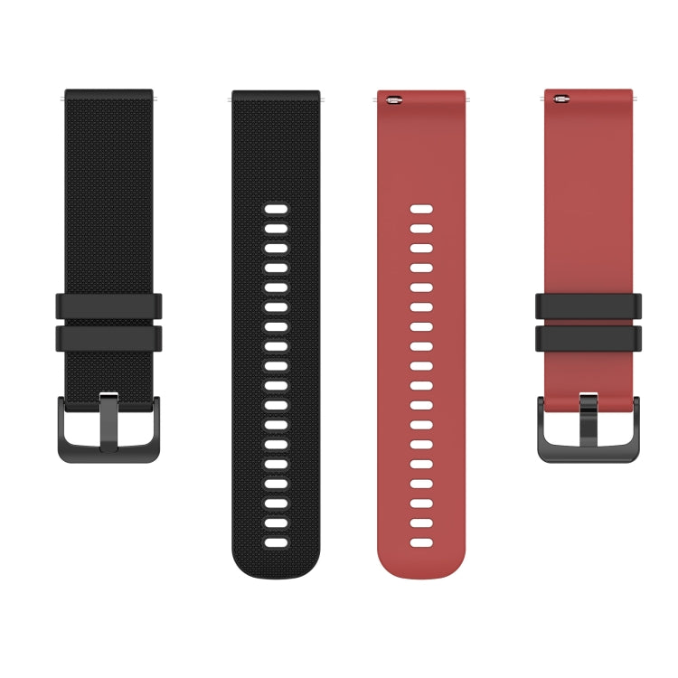 For Amazfit Pop Pro 20mm Checkered Two-Color Silicone Watch Band