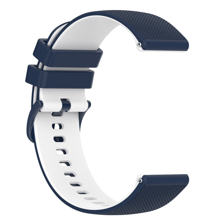 For Amazfit BIP U 20mm Checkered Two-Color Silicone Watch Band