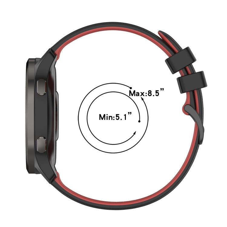 For Amazfit GTR 42mm 20mm Checkered Two-Color Silicone Watch Band