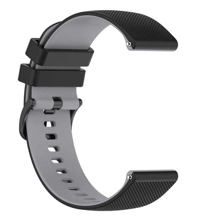 For Amazfit GTS 20mm Checkered Two-Color Silicone Watch Band
