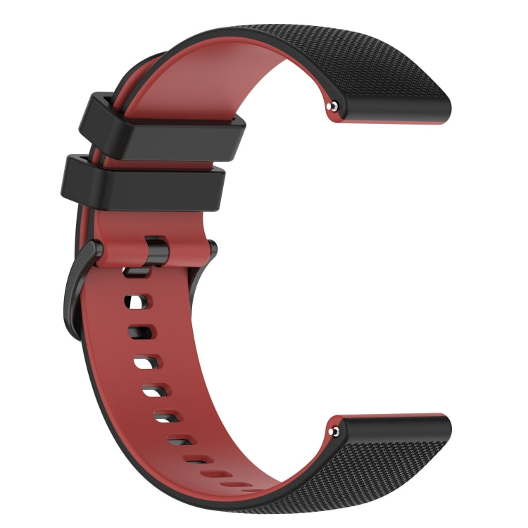 For Amazfit BIP 20mm Checkered Two-Color Silicone Watch Band