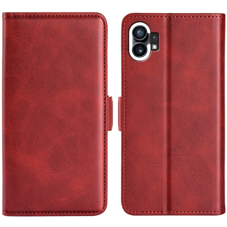 For Nothine Phone 1 Dual-side Magnetic Buckle Leather Phone Case