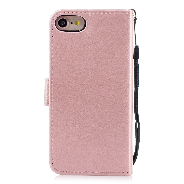 Plum Blossom Pattern Diamond Encrusted Leather Case for iPhone 7 , with Holder & Card Slots