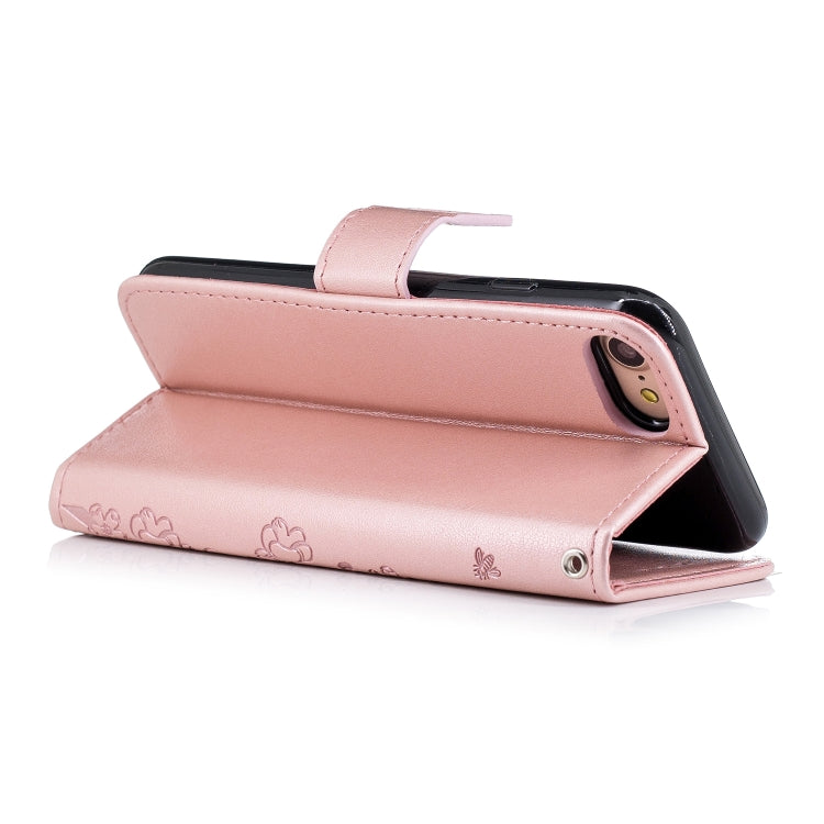 Plum Blossom Pattern Diamond Encrusted Leather Case for iPhone 7 , with Holder & Card Slots