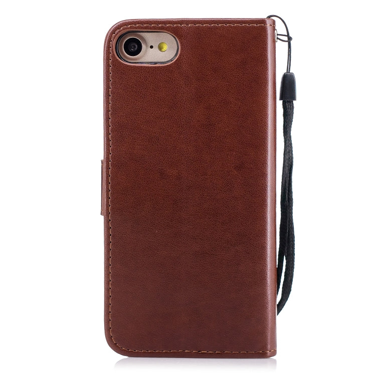 Plum Blossom Pattern Diamond Encrusted Leather Case for iPhone 7 , with Holder & Card Slots