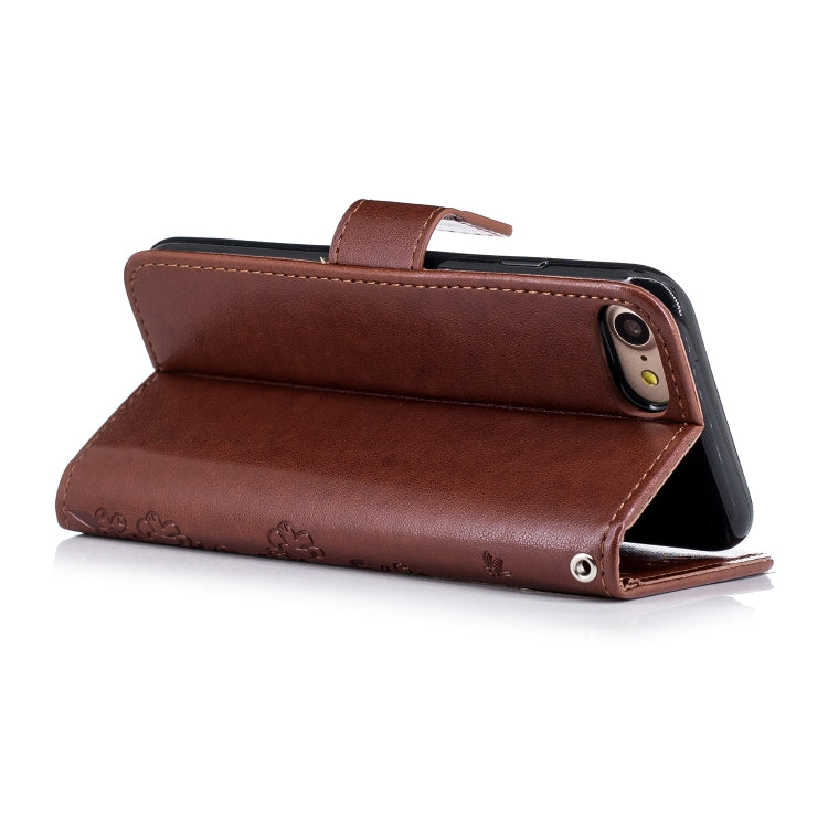 Plum Blossom Pattern Diamond Encrusted Leather Case for iPhone 7 , with Holder & Card Slots