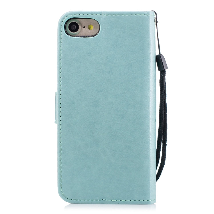 Plum Blossom Pattern Diamond Encrusted Leather Case for iPhone 7 , with Holder & Card Slots