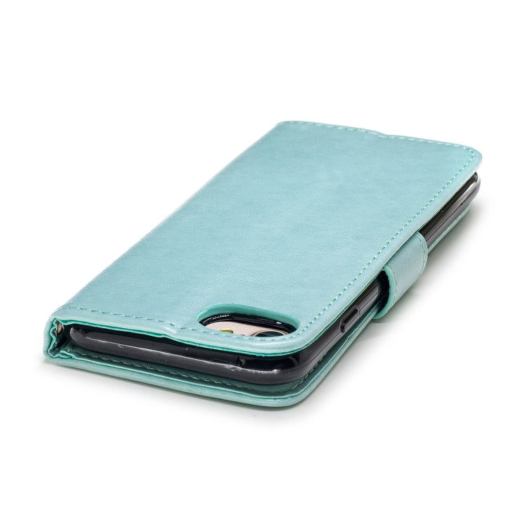 Plum Blossom Pattern Diamond Encrusted Leather Case for iPhone 7 , with Holder & Card Slots