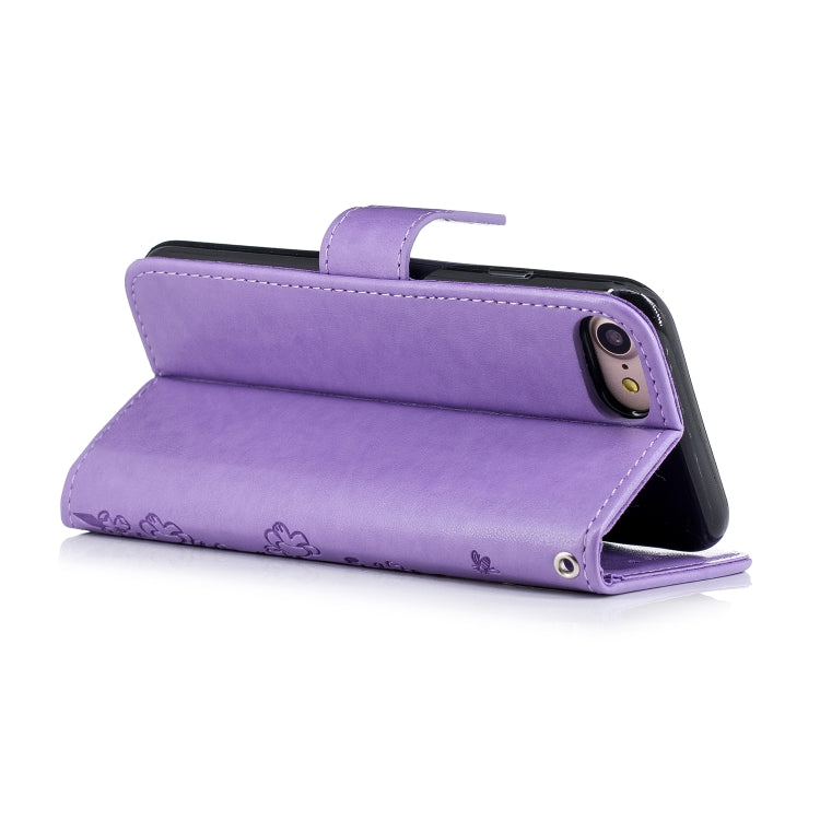 Plum Blossom Pattern Diamond Encrusted Leather Case for iPhone 7 , with Holder & Card Slots