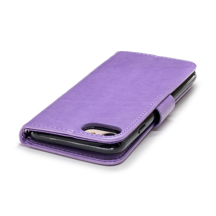 Plum Blossom Pattern Diamond Encrusted Leather Case for iPhone 7 , with Holder & Card Slots