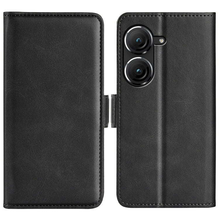 For Asus Zenfone 9 Dual-side Magnetic Buckle Horizontal Flip Leather Phone Case