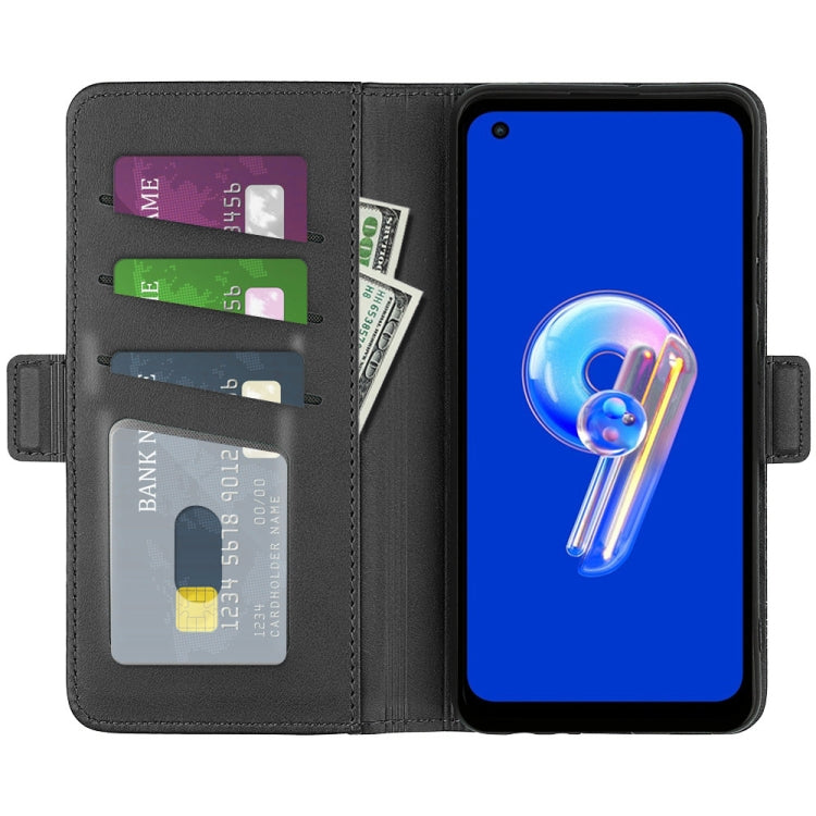 For Asus Zenfone 9 Dual-side Magnetic Buckle Horizontal Flip Leather Phone Case