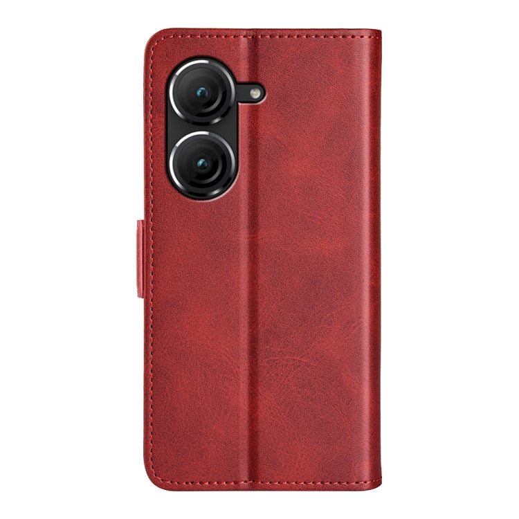 For Asus Zenfone 9 Dual-side Magnetic Buckle Horizontal Flip Leather Phone Case