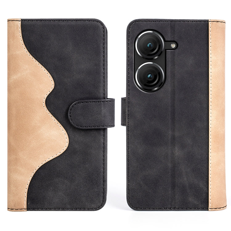 For Asus Zenfone 9 Stitching Horizontal Flip Leather Phone Case