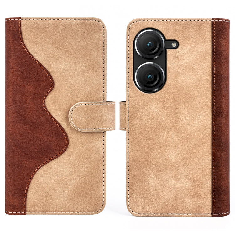 For Asus Zenfone 9 Stitching Horizontal Flip Leather Phone Case