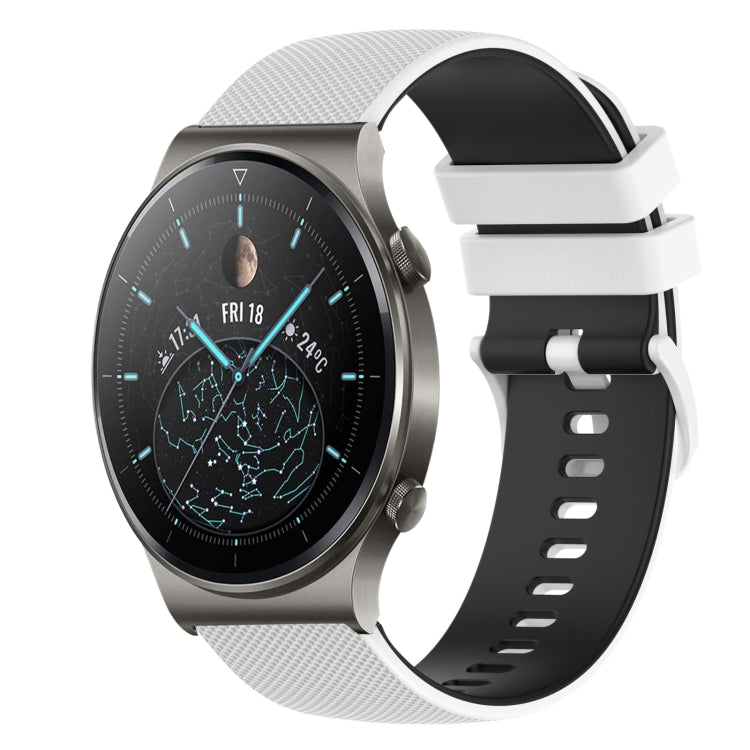 For Huawei GT2 Pro 22mm Checkered Two-Color Silicone Watch Band