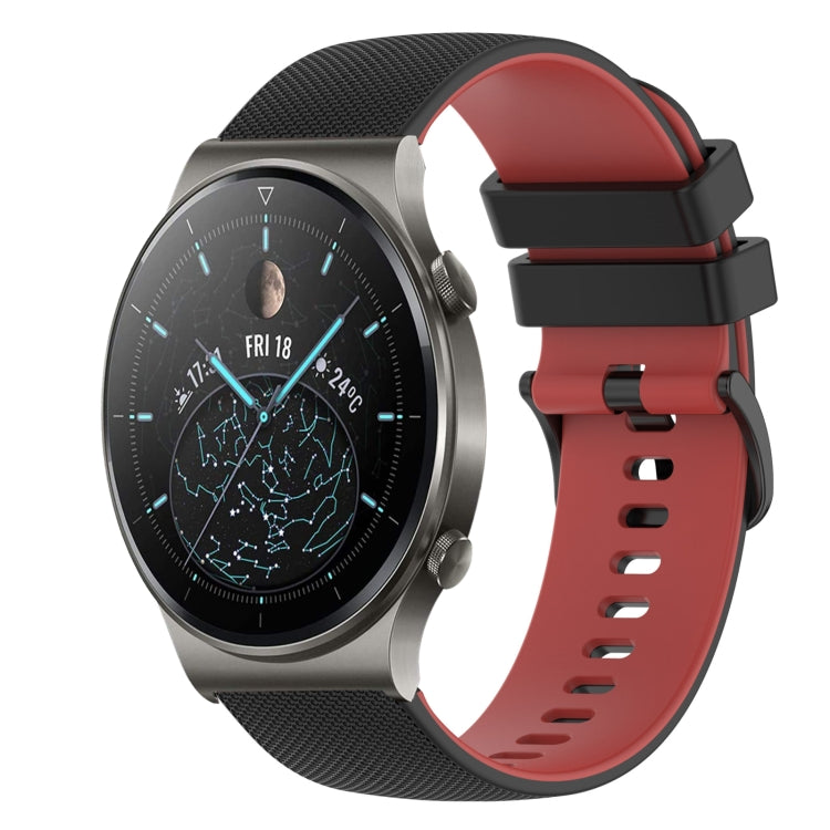For Huawei GT2 Pro 22mm Checkered Two-Color Silicone Watch Band