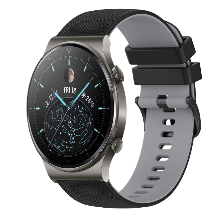 For Huawei GT2 Pro 22mm Checkered Two-Color Silicone Watch Band