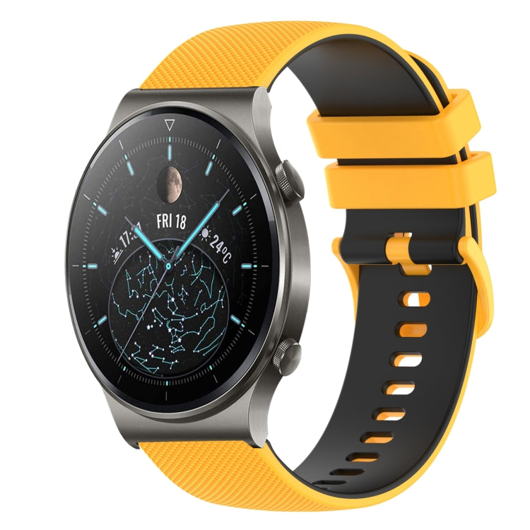 For Huawei GT2 Pro 22mm Checkered Two-Color Silicone Watch Band