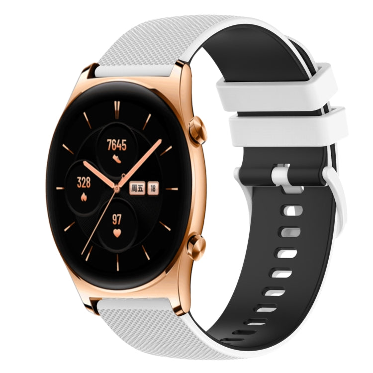 For Honor Watch GS 3 22mm Checkered Two-Color Silicone Watch Band
