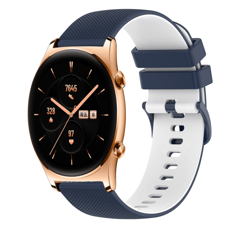 For Honor Watch GS 3 22mm Checkered Two-Color Silicone Watch Band