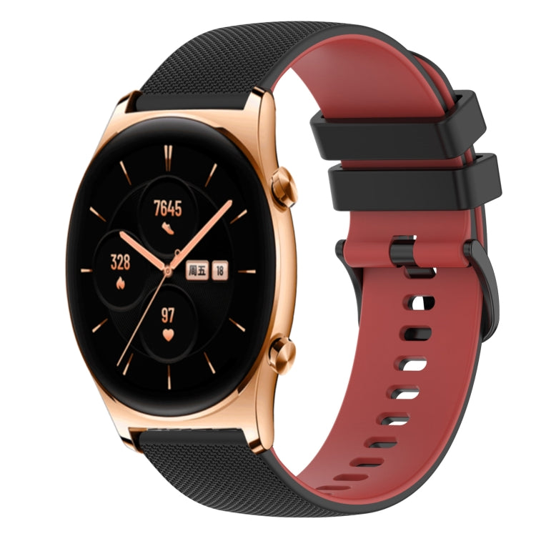 For Honor Watch GS 3 22mm Checkered Two-Color Silicone Watch Band