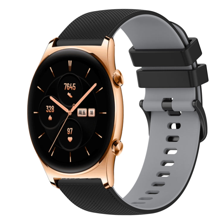 For Honor Watch GS 3 22mm Checkered Two-Color Silicone Watch Band