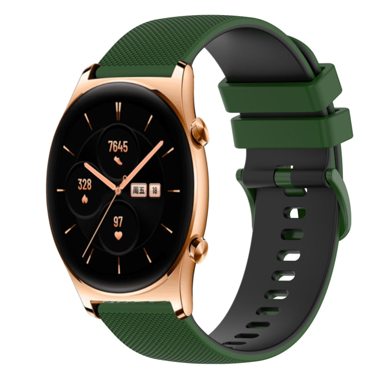 For Honor Watch GS 3 22mm Checkered Two-Color Silicone Watch Band