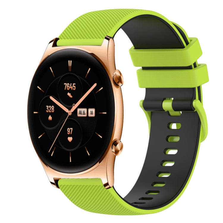 For Honor Watch GS 3 22mm Checkered Two-Color Silicone Watch Band